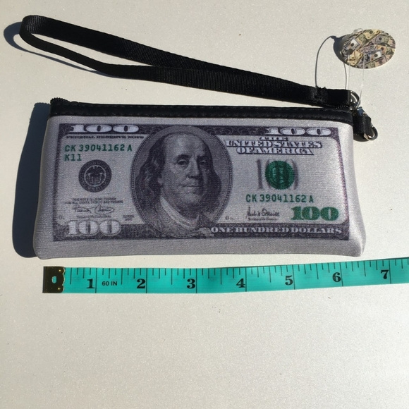 Money Makeup Wristlet Mini Purse Pouch - Picture 12 of 13